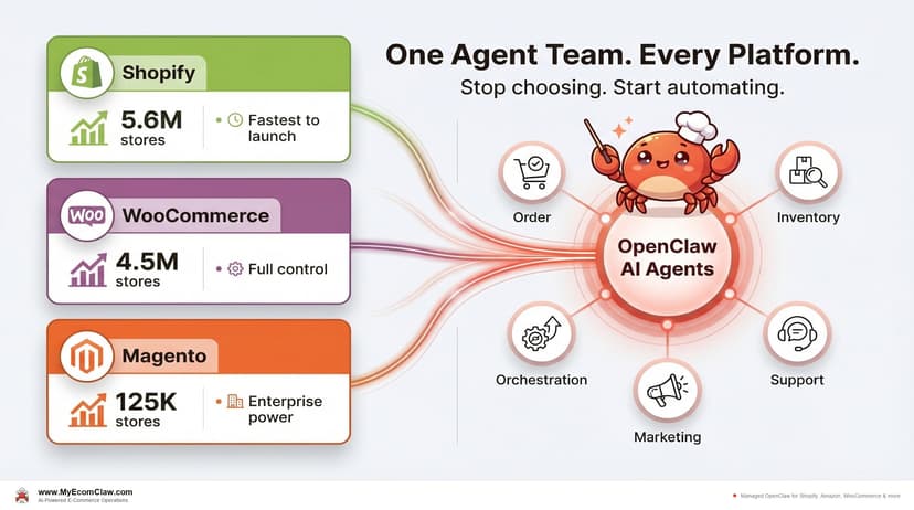 Shopify vs WooCommerce vs Magento (2026)